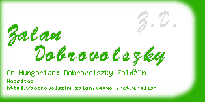 zalan dobrovolszky business card